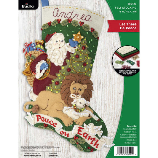 Bucilla ® Seasonal - Felt - Stocking Kits - Let There Be Peace 89542E