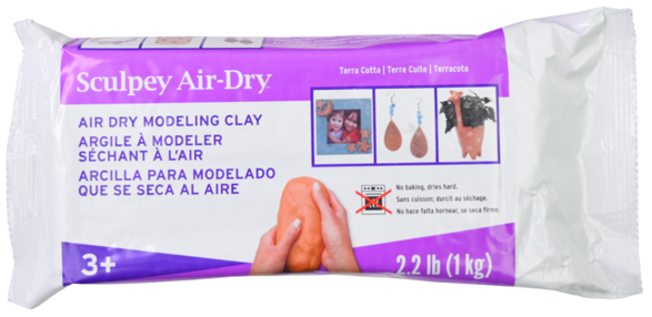 Polyform Model Air Dry Modeling Clay Terra Cotta AD2222T