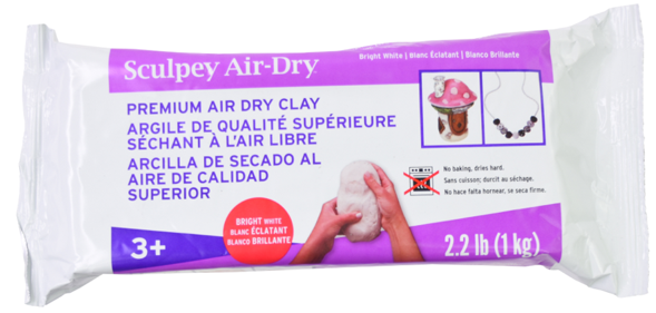 Polyform Model Air Dry Modeling Clay White 2.2 pounds  AD2222