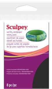 Sculpey Wet/Dry Sandpaper, variety pack AS2010 - Creative Wholesale