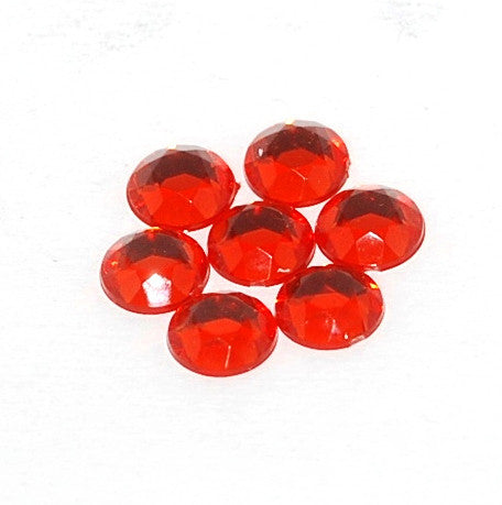 Rhinestones 11mm Round X144 Ruby Foiled Back X632 017 (CLOSEOUT) - Creative Wholesale