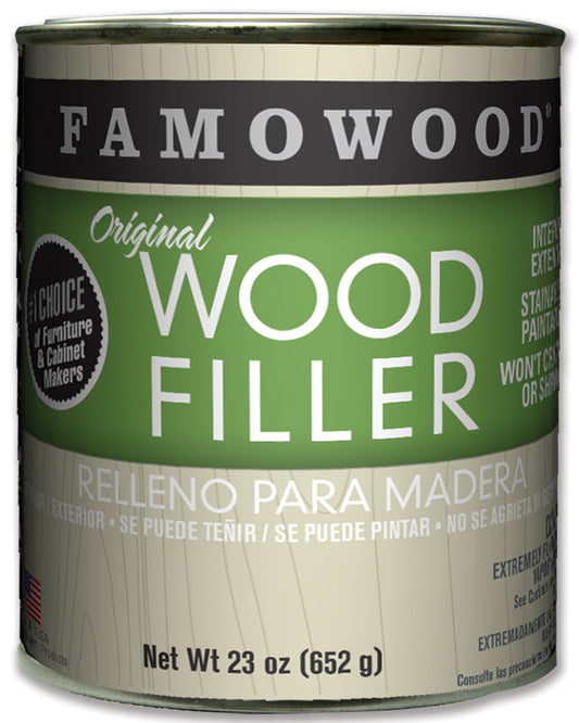 Famowood Wood Filler Whit Solvent Base 23oz 12/Case 36021144C - Creative Wholesale