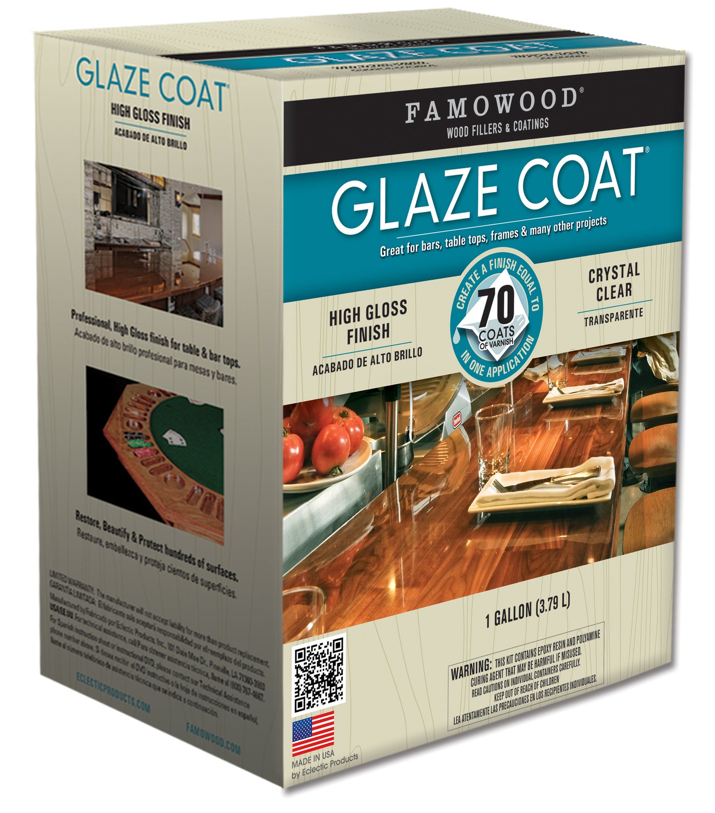 Famowood Glaze Coat Epoxy Coating One Gallon Kit 5050110 - Creative Wholesale