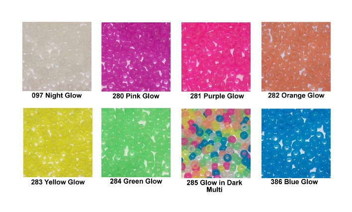 Pony Beads 6 x 9mm Glow in the Dark  Pkg 1000 - Creative Wholesale