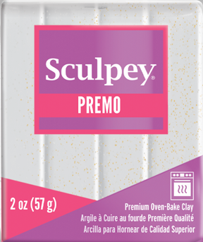 Premo Sculpey® White Gold Glitter 2 oz bar PE02 5132