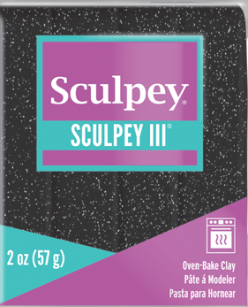 Sculpey III® Black Glitter 2 oz bar S302 541