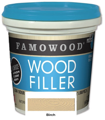 Famowood© Latex Wood Filler 24 oz Birch Color  Case/12  #40022106C - Creative Wholesale