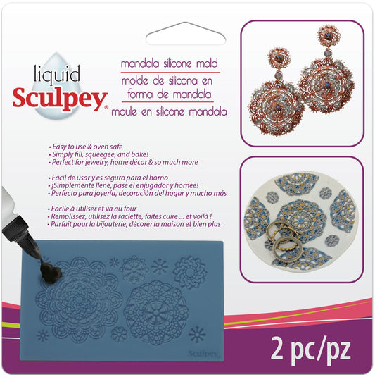 Sculpey Mandala Silicone Bakeable Mold #APM49 - Creative Wholesale
