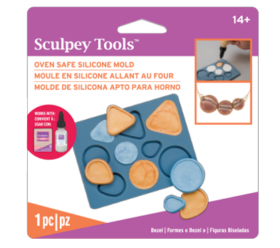 Sculpey Silicone Bakeable Mold, Bezel Shapes APM80