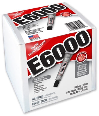 E6000 Glue Clear MV .18oz Tube Box/50  #230450 - Creative Wholesale