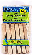 Large Spring Clothespins  by Simply Art 24 Count 1021193 - Creative Wholesale