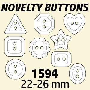 Novelty Buttons Opaque Multi #1594SV076 1 lb - Creative Wholesale