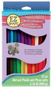EZ Shape Non Dry Modeling Clay Variety Set 52 pcs NDC52 - Creative Wholesale