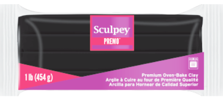 Premo Sculpey® Clay Black 1 pound bar PE1 5042 - Creative Wholesale