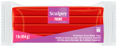 Premo Sculpey® Clay Cadmium Red Hue 1 Pound Bar PE1 5382 - Creative Wholesale