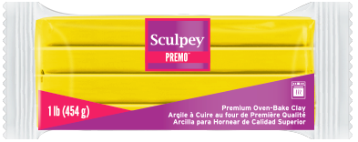 Premo Sculpey® Clay Cadmium Yellow Hue 1 Pound Bar PE 5572 - Creative Wholesale