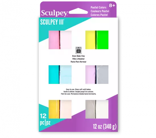 Sculpey III® 12 Piece Pearls & Pastels Multi-pack  S3 VMP-6